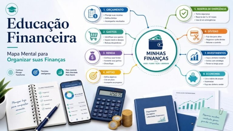 Educação Financeira: Mapa Mental para Organizar suas Finanças